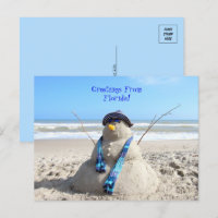 Salutations de Florida Beach Snowman