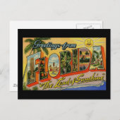 Carte Postale Salutations de Florida Land of Sunshine (Devant / Derrière)