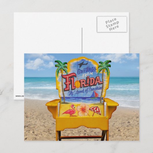 Carte Postale Salutations de Floride (Devant / Derrière)