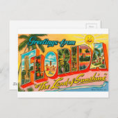 Carte Postale Salutations De Floride (Devant / Derrière)