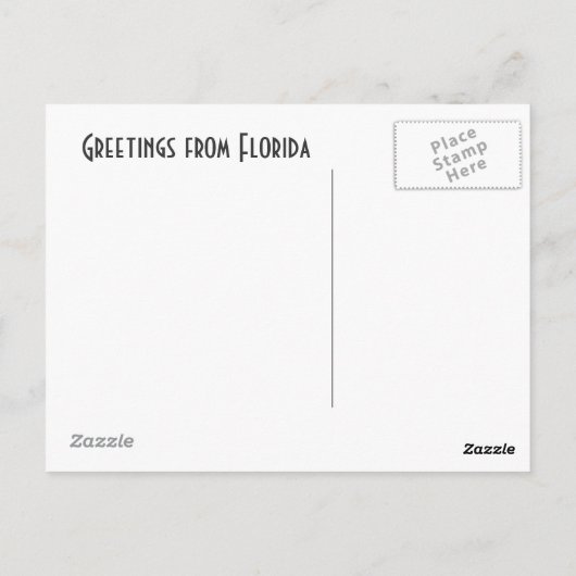 Carte Postale Salutations de Floride (Dos)