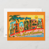 Carte Postale Salutations De Floride (Devant / Derrière)