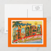 Carte Postale Salutations De Floride (Devant / Derrière)