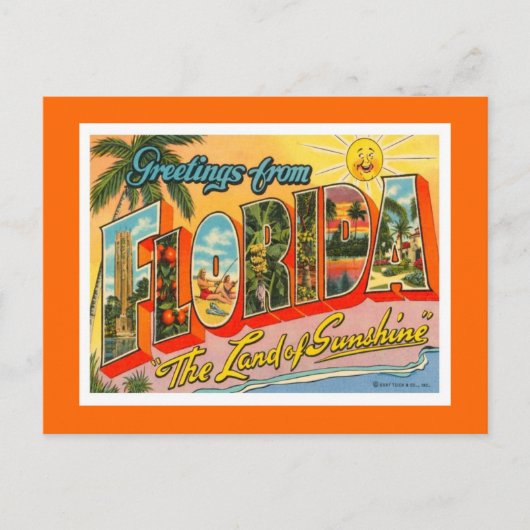 Carte Postale Salutations De Floride (Devant)