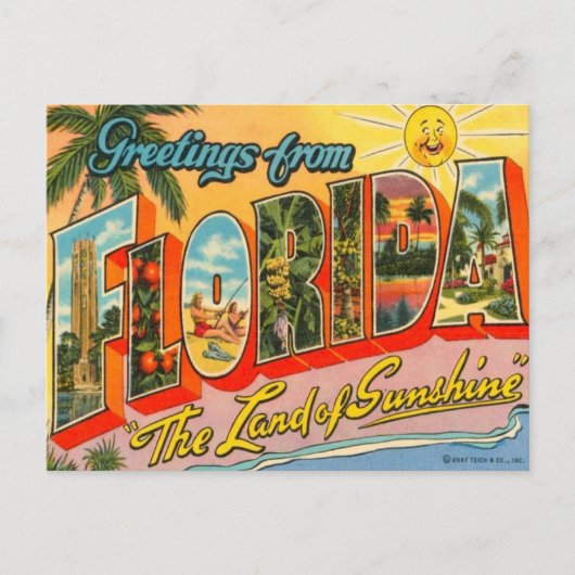 Carte Postale Salutations De Floride (Devant)
