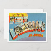 Carte Postale Salutations de Fort Lauderdale, Floride Travel (Devant / Derrière)