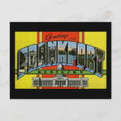 Carte Postale Salutations de Frankfort Kentucky (Devant)