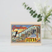 Carte Postale Salutations de Galveston Texas Vintage (Debout devant)