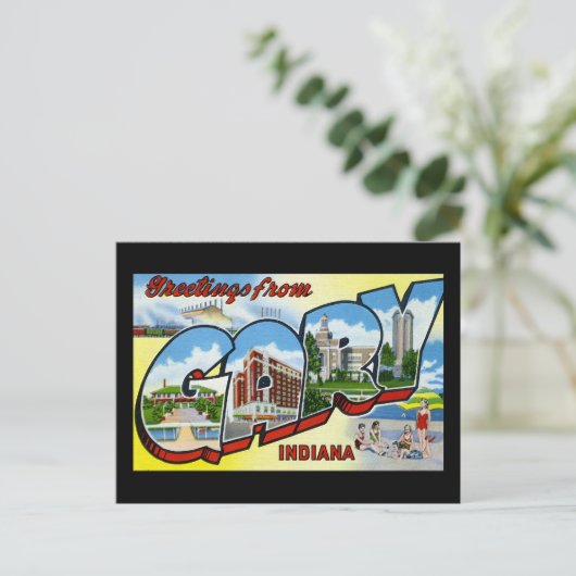 Carte Postale Salutations de Gary Indiana (Debout devant)