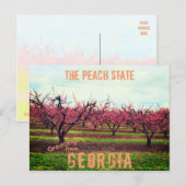 Carte Postale Salutations De Georgia Peach Orchard (Devant / Derrière)