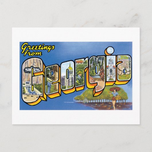 Carte Postale Salutations de Géorgie ! (Devant)