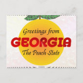 Carte Postale Salutations de Géorgie (Devant)