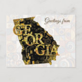 Carte Postale Salutations de Géorgie (Devant)