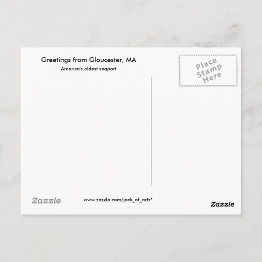 Carte Postale Salutations de Gloucester, MA (Dos)