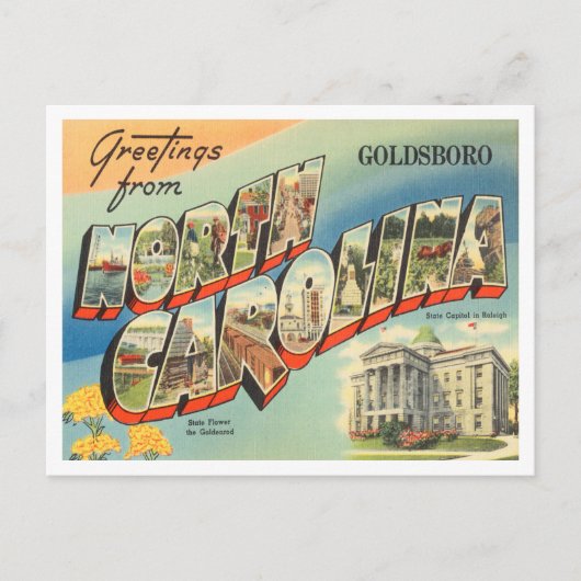 Carte Postale Salutations de Goldsboro, North Carolina Travel (Devant)
