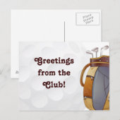 Carte Postale Salutations de golf (Devant / Derrière)