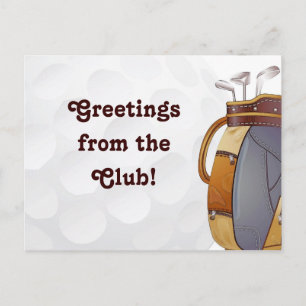 Carte Postale Salutations de golf
