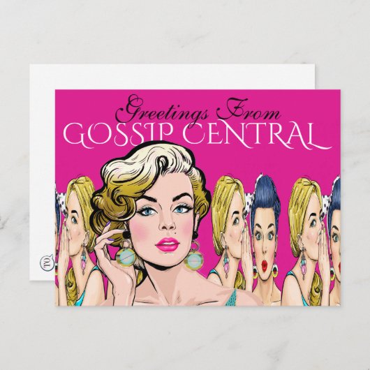 Carte Postale Salutations de Gossip Central (Devant / Derrière)