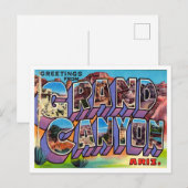 Carte Postale Salutations de Grand Canyon, Arizona Travel (Devant / Derrière)