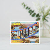 Carte Postale Salutations de Grand Coulee Dam, Washington Travel (Debout devant)