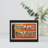 Carte Postale Salutations de Grand Forks North Dakota (Debout devant)