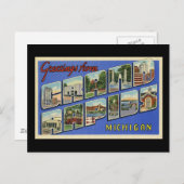 Carte Postale Salutations de Grand Rapids Michigan (Devant / Derrière)