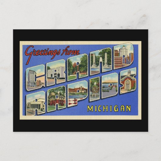 Carte Postale Salutations de Grand Rapids Michigan (Devant)