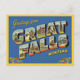 Carte Postale Salutations de Great Falls, Montana