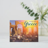 Carte Postale Salutations de Grèce Ruines Antiques Parthénon (Debout devant)