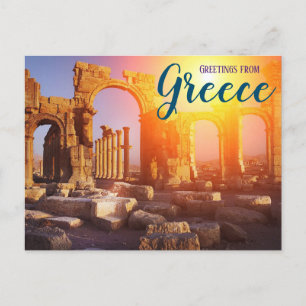 Carte Postale Salutations de Grèce Ruines Antiques Parthénon
