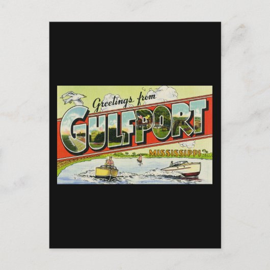 Carte Postale Salutations de Gulfport Mississippi (Devant)