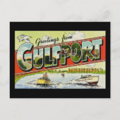 Carte Postale Salutations de Gulfport Mississippi (Devant)