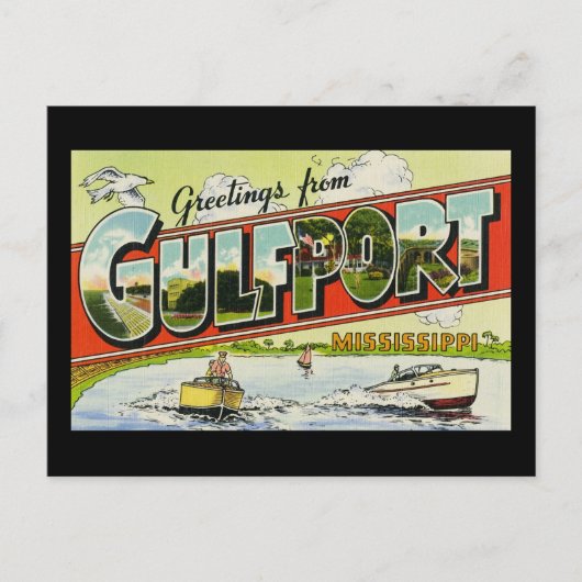 Carte Postale Salutations de Gulfport Mississippi (Devant)