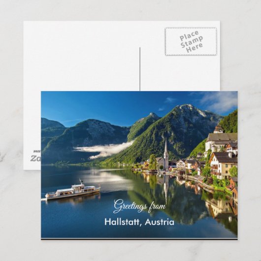 Carte Postale Salutations de Hallstatt, Autriche (Devant / Derrière)