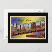 Carte Postale Salutations de Hammond Indiana (Devant / Derrière)