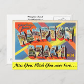 Carte Postale Salutations de Hampton Beach (Devant / Derrière)