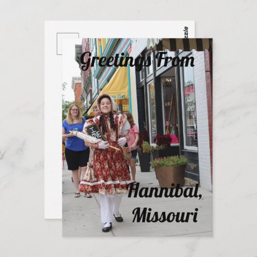 Carte Postale Salutations De Hannibal, Missouri (Devant / Derrière)