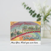 Carte Postale Salutations de Harrisonburg, Virginie (Debout devant)