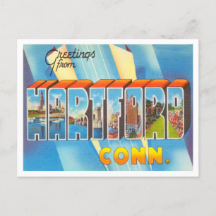 Carte Postale Salutations de Hartford, Connecticut Travel