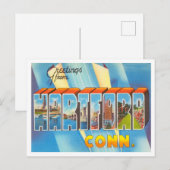 Carte Postale Salutations de Hartford, Connecticut Travel (Devant / Derrière)