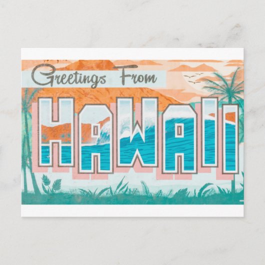 Carte Postale Salutations de hawaii (Devant)