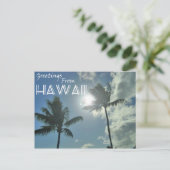 Carte Postale Salutations De Hawaii - Palmiers (Debout devant)