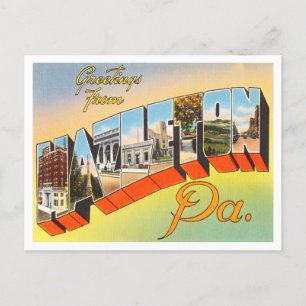 Carte Postale Salutations de Hazelton, Pennsylvanie Travel