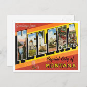 Carte Postale Salutations de Helena, capitale du Montana (Devant / Derrière)