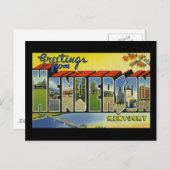 Carte Postale Salutations de Henderson Kentucky (Devant / Derrière)