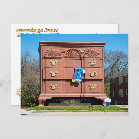 Carte Postale Salutations de High Point, NC ! (Devant / Derrière)