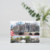 Carte Postale Salutations de Holland - Amsterdam Postcard (Debout devant)