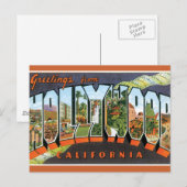 Carte Postale Salutations De Hollywood (Devant / Derrière)