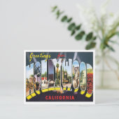 Carte Postale Salutations De Hollywood California (Debout devant)