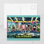 Carte Postale Salutations de Hollywood California Travel (Devant / Derrière)